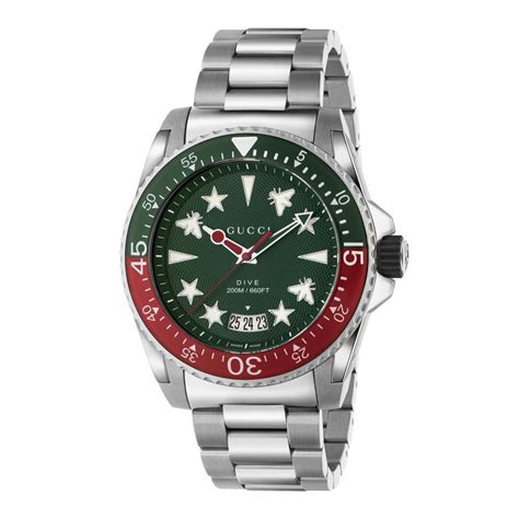 Gucci Green And Red 45mm Dive Gucci Watch YA136222